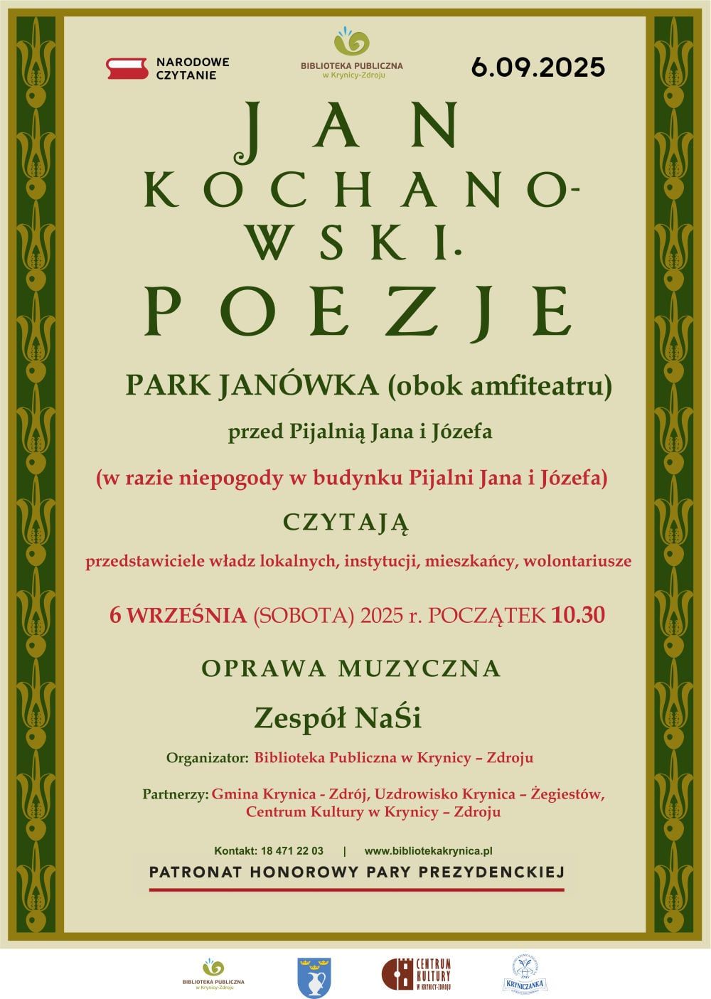 plakat z informacją o wydarzeniu