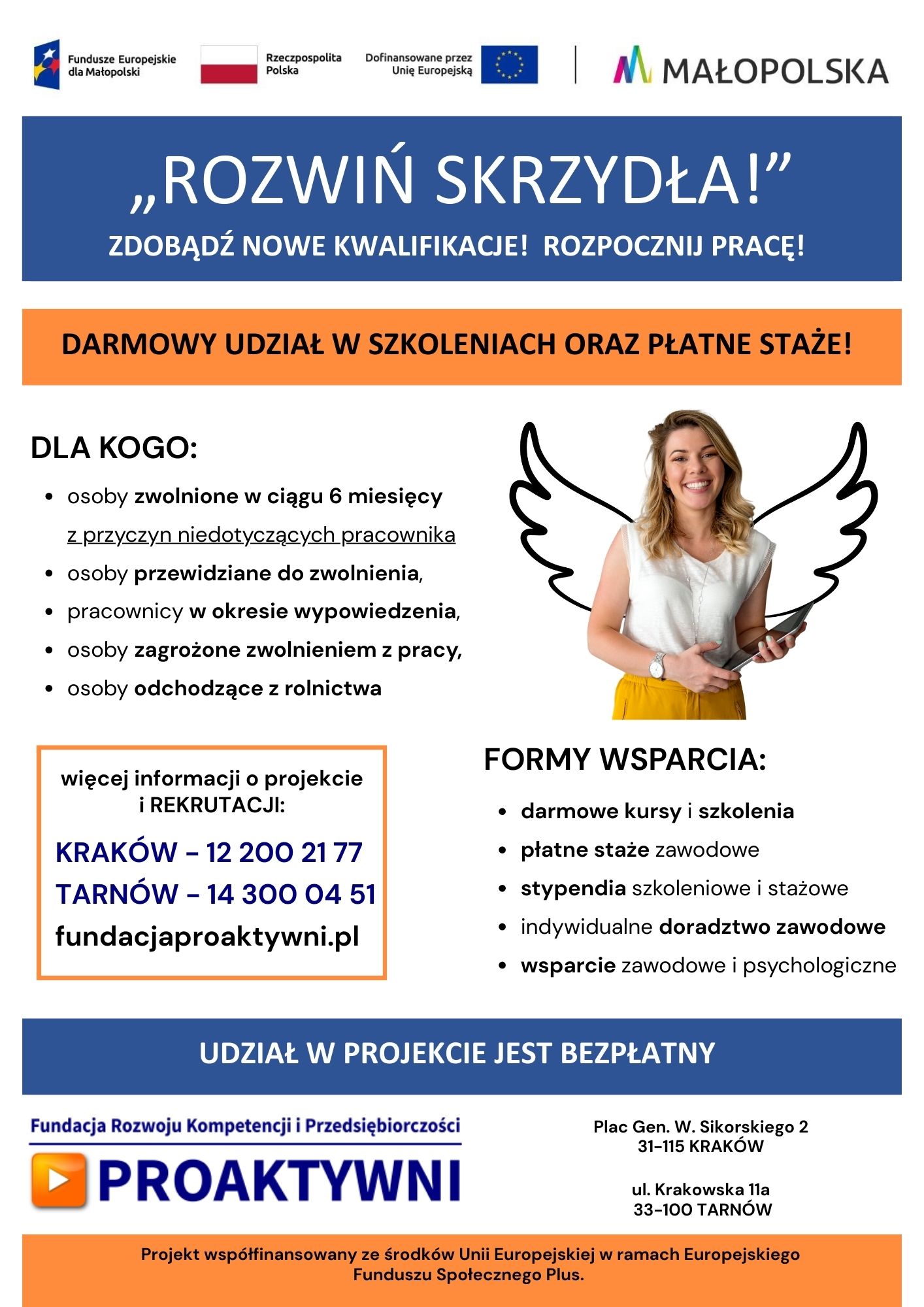 plakat z informacjami o projekcie