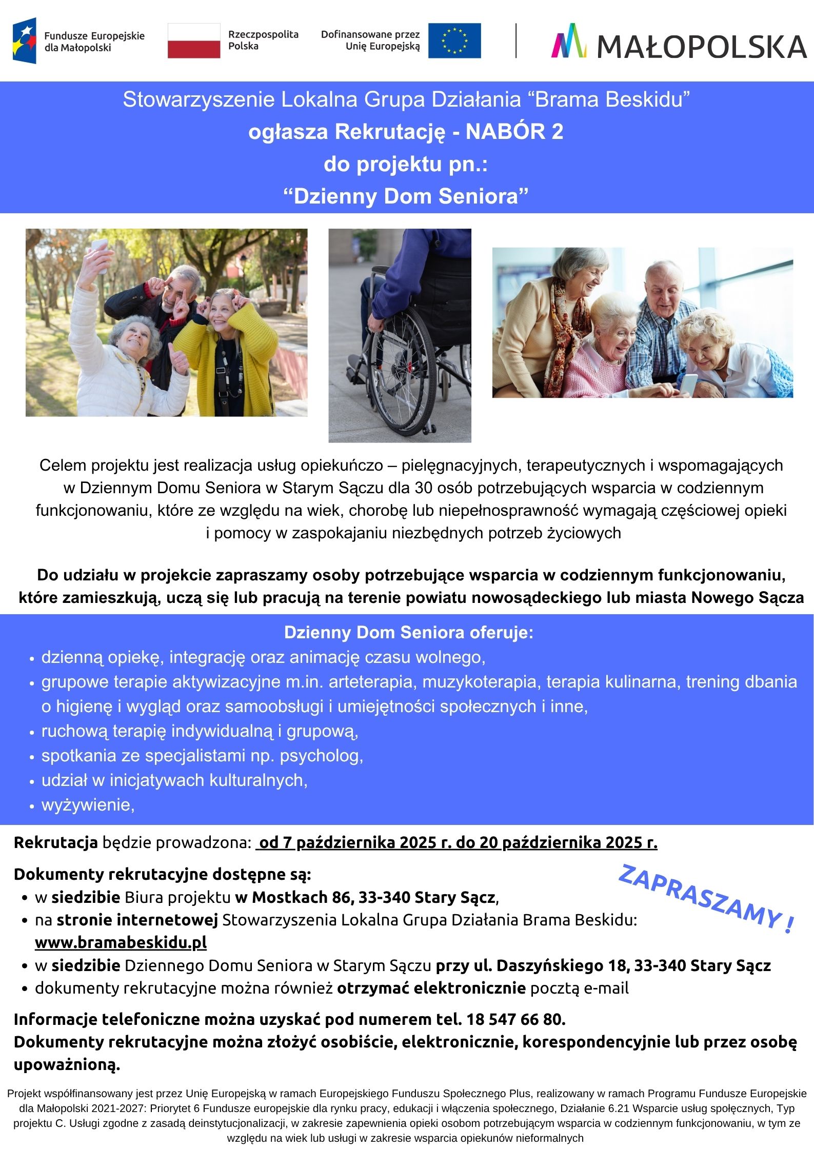 plakat z informacją o projekcie