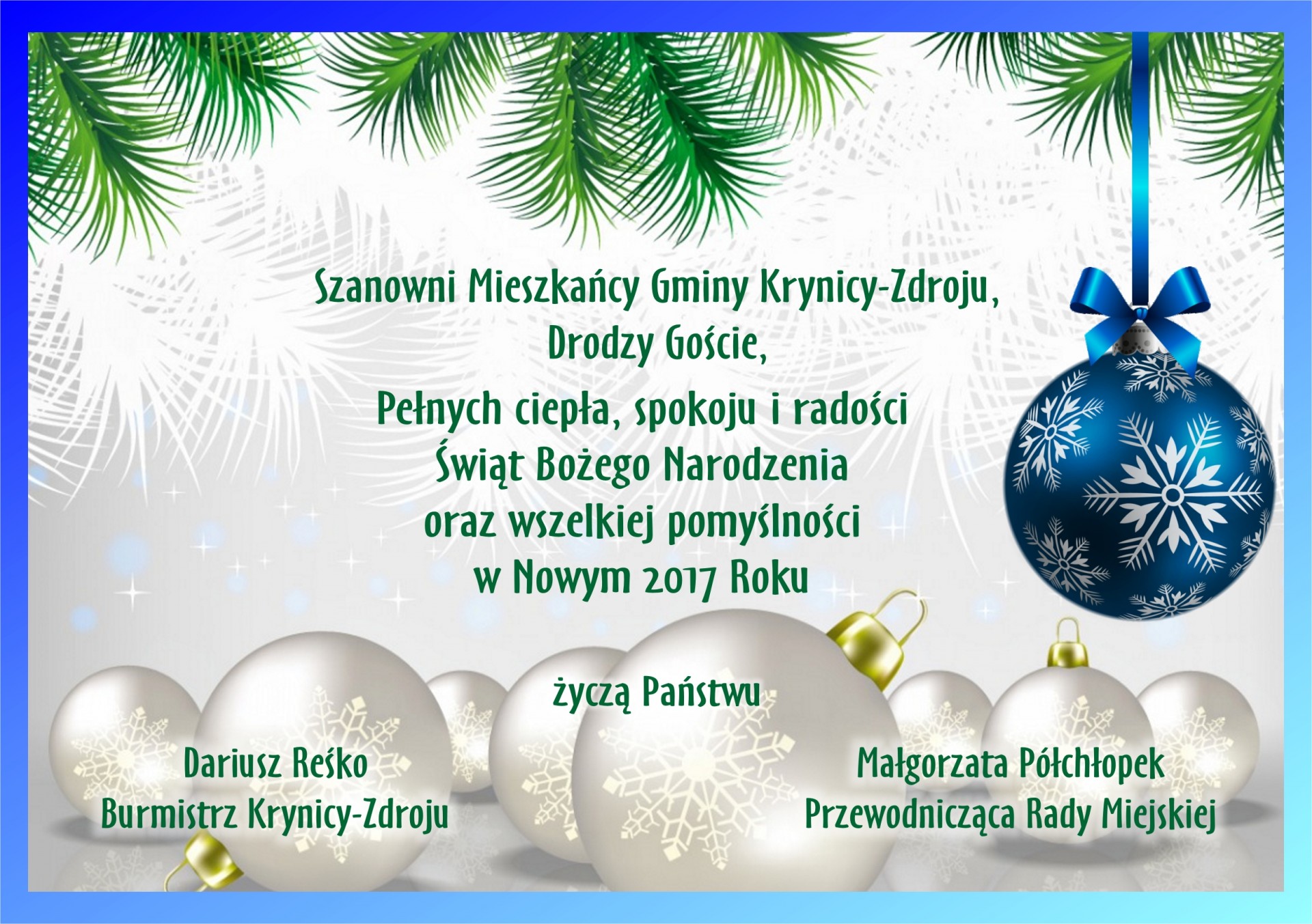 Radosnych Świąt Bożego Narodzenia