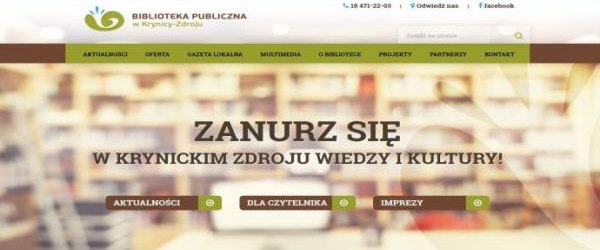 Nowa, mobilna strona internetowa krynickiej biblioteki