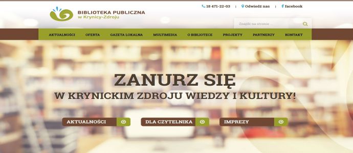 Nowa, mobilna strona internetowa krynickiej biblioteki