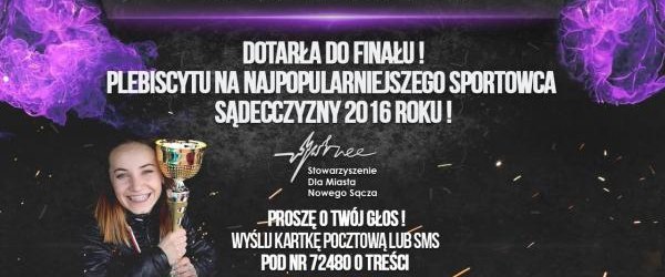 Gabriela Mizera nominowana do tytułu Najpopularniejszego Sportowca Sądecczyzny - Zagłosuj!