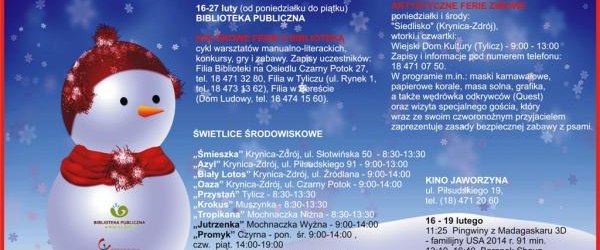 Ferie w Gminie Krynica-Zdrój