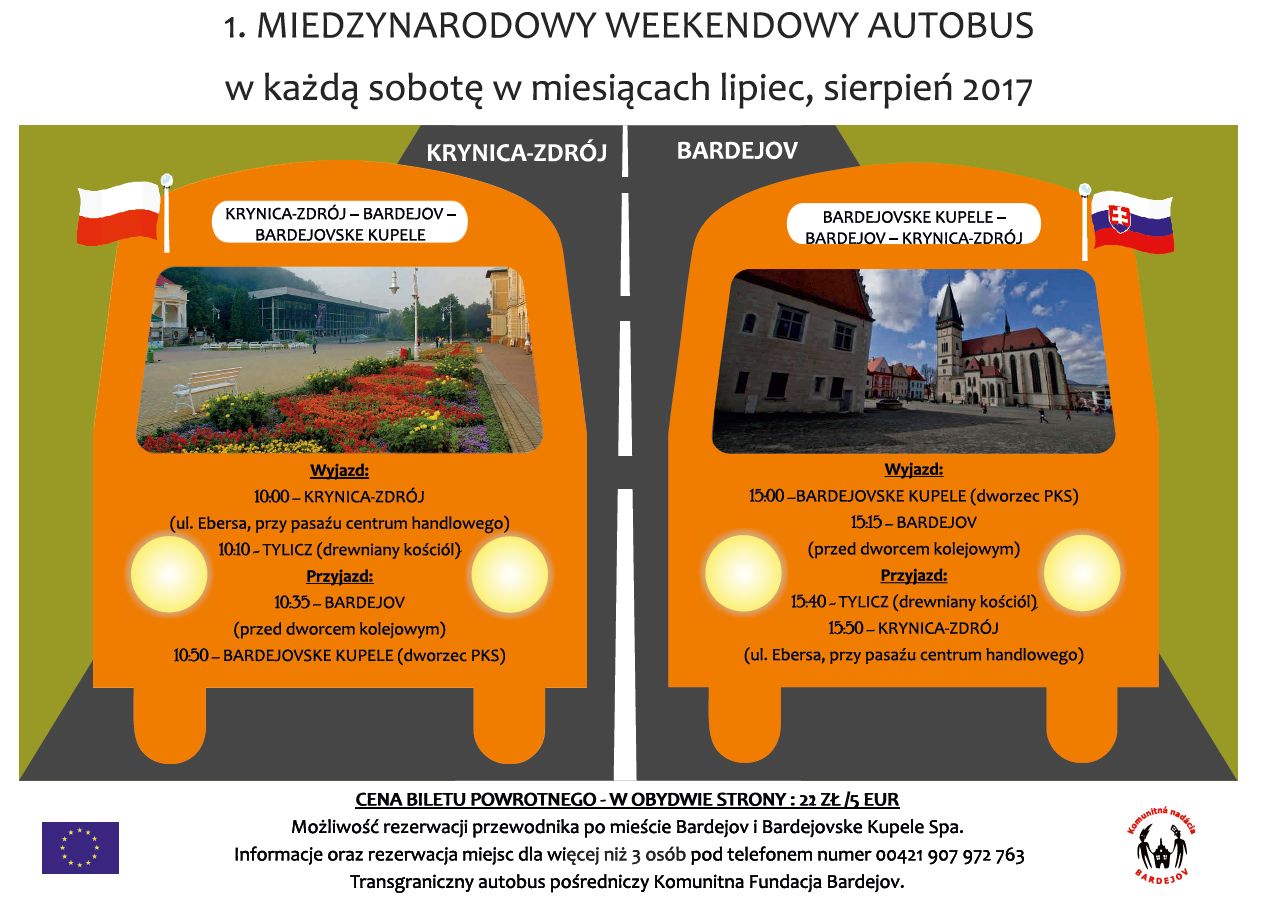 Autobus z Krynicy-Zdroju do Bardejova