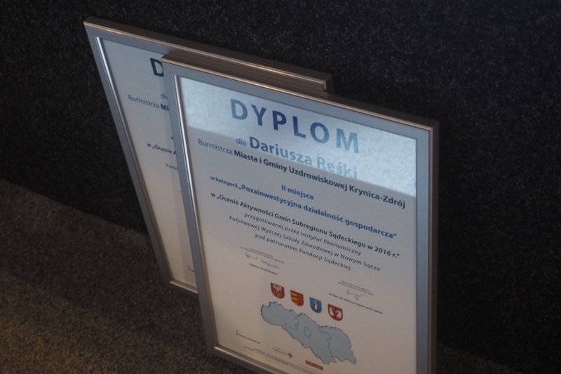 Krynica nagrodzona w ocenie Aktywności Gmin Subregionu Sądeckiego