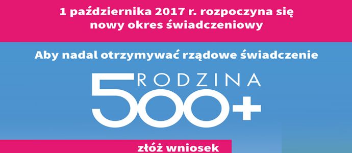 Wnioski 500 + od 1 sierpnia 2017 r.