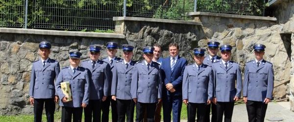 Spotkanie krynickich policjantów z burmistrzem