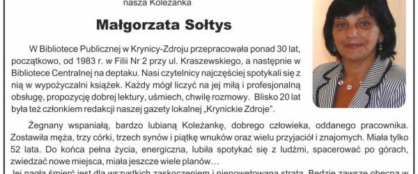 Żegnamy Koleżankę