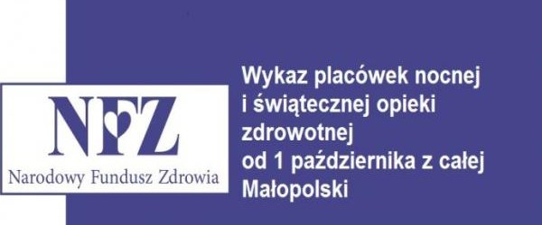 Nocna i świąteczna opieka zdrowotna - kampania informacyjna MOW NFZ