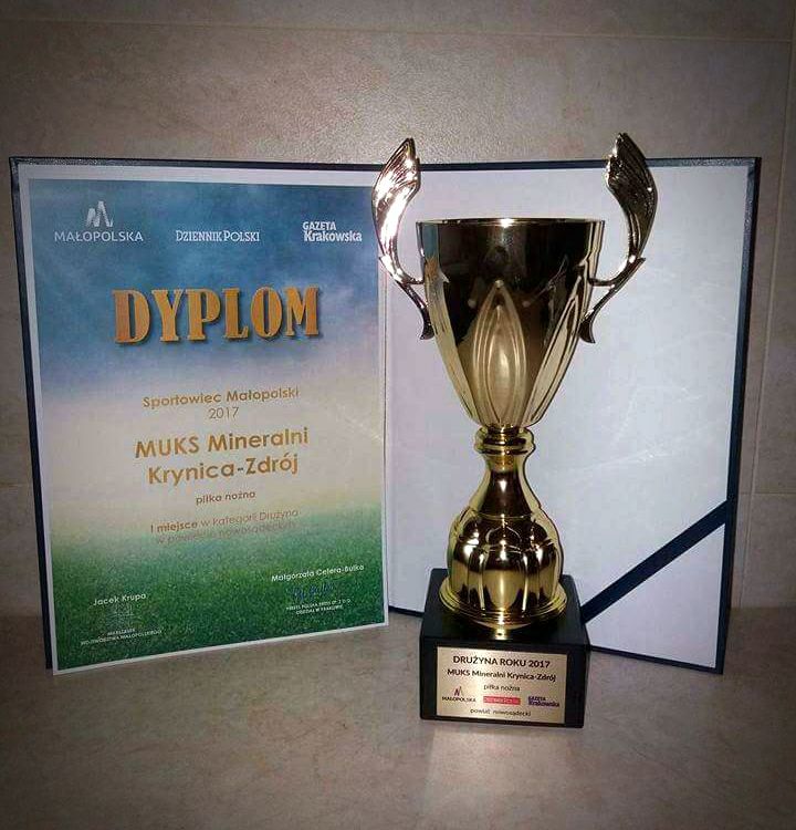 MUKS Mineralni drużyną roku 2017 w powiecie Nowosądeckim
