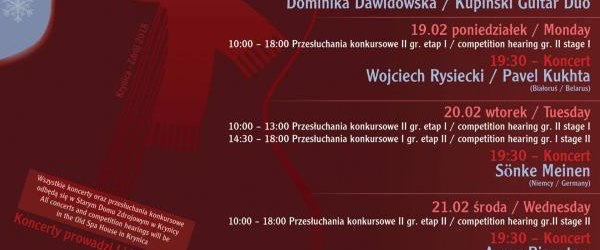 XIX Międzynarodowego Festiwalu Muzyki Gitarowej i Międzynarodowego Konkursu Gitarowego im. Czesława Droździewicza