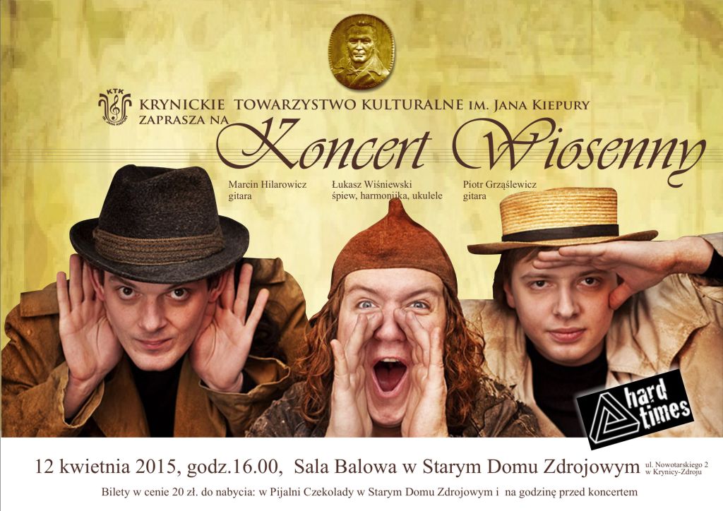 Krynickie Towarzystwo Kulturalne im. Jana Kiepury zaprasza na Koncert Wiosenny.