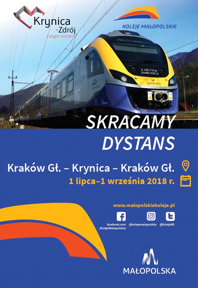 Wakacyjne połączenie na trasie Kraków-Krynica-Kraków