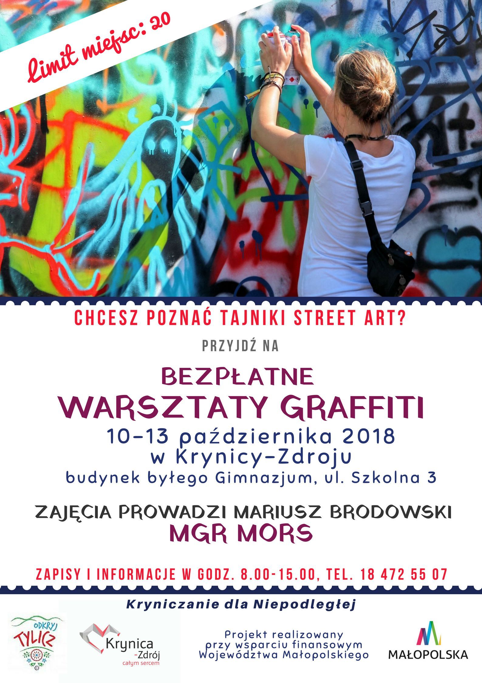 Bezpłatne warsztaty graffiti dla młodzieży