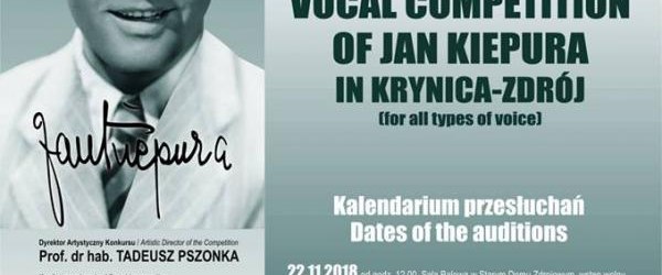 VI Międzynarodowy Konkurs Wokalny im. Jana Kiepury w Krynicy-Zdroju