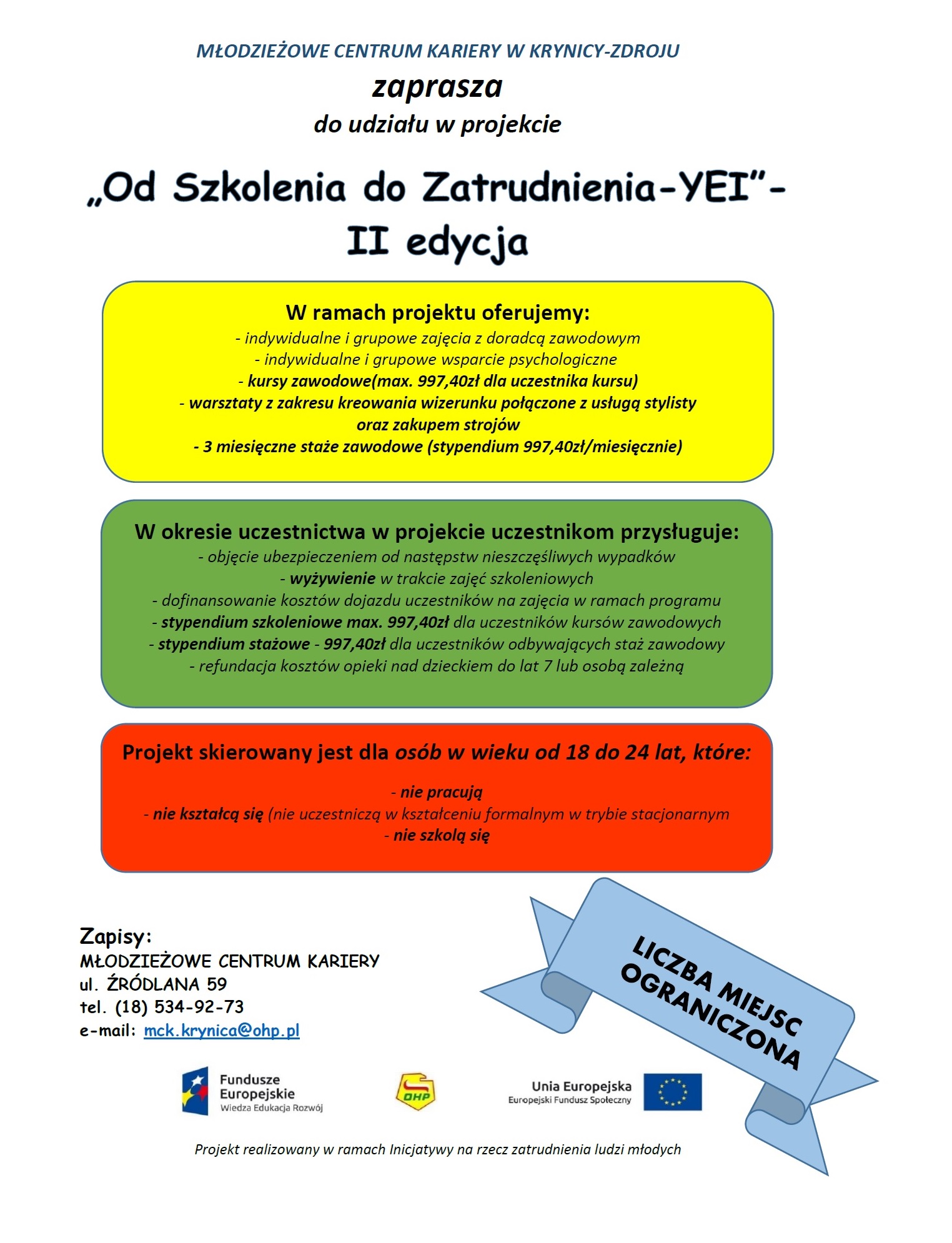 MCK zaprasza do udziału w projekcie 