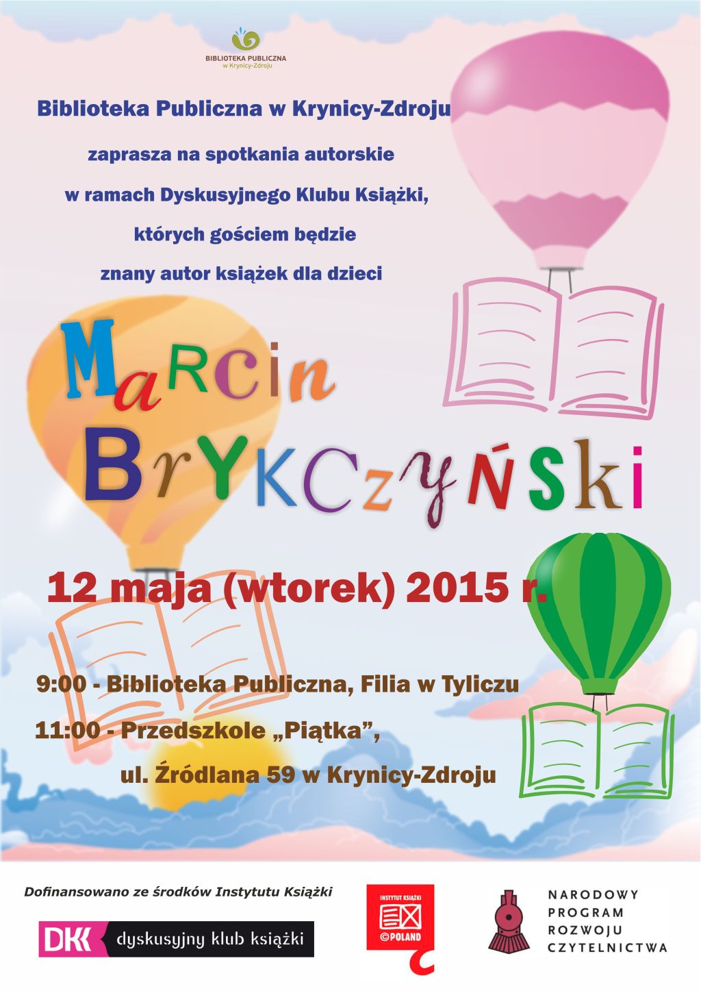 Marcin Brykczyński na spotkaniu autorskim z dziećmi