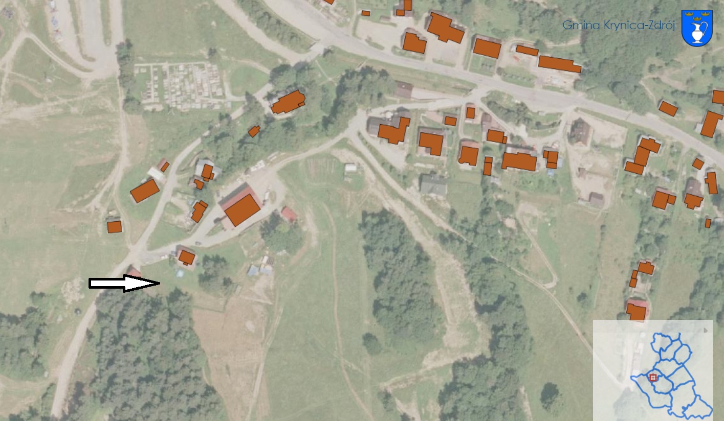 Wykaz obejmujący działkę 399/12 przeznaczoną do sprzedaży w drodze przetargu nieograniczonego - obręb Krynica-Słotwiny