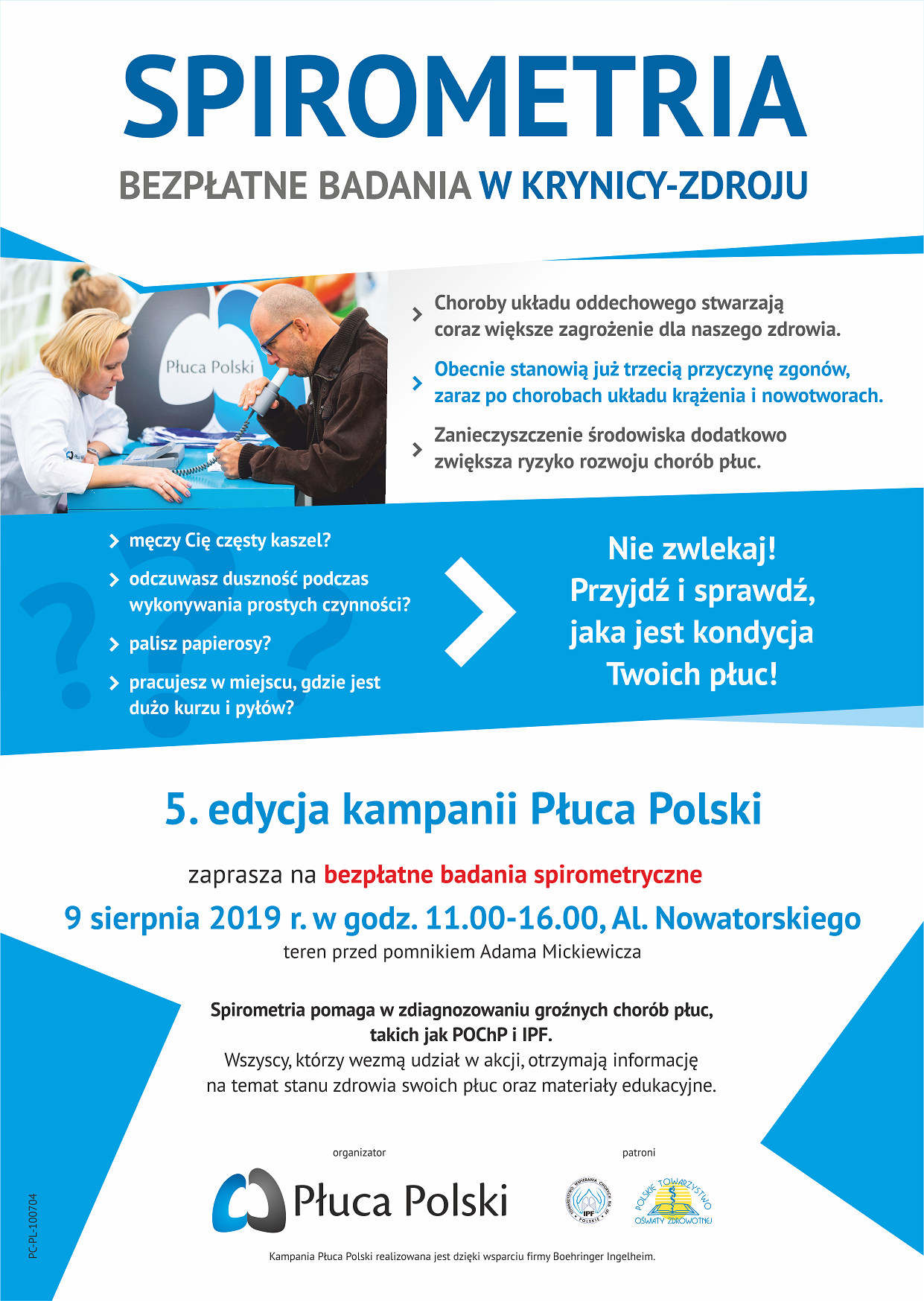 Bezpłatne badania spirometrii w Krynicy-Zdroju