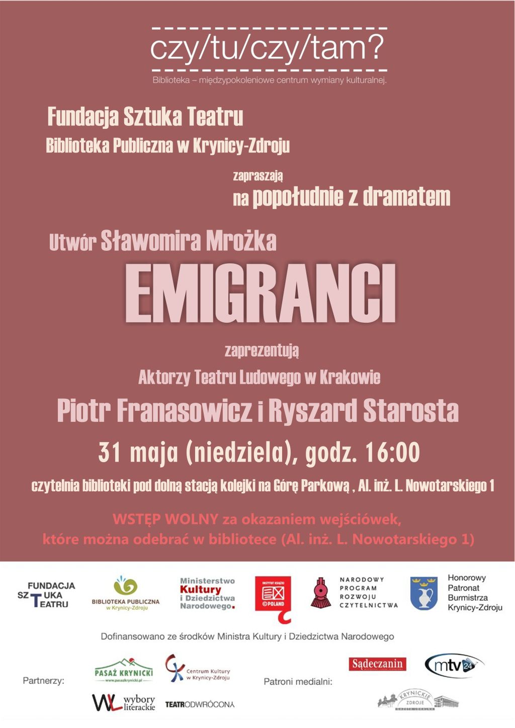 Teatralne popołudnie w Krynicy