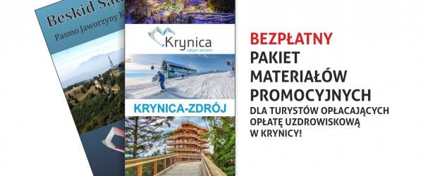 Bezpłatny pakiet materiałów promocyjnych dla turystów opłacających  opłatę uzdrowiskową