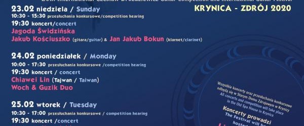 Trwa Międzynarodowy Festiwal Muzyki Gitarowej i Międzynarodowy Konkurs Gitarowy im. Czesława Droździewicza