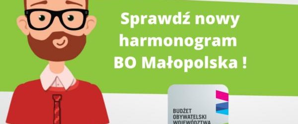 Zarząd Województwa Małopolskiego zdecydował o kolejnej zmianie harmonogramu 5. edycji Budżetu Obywatelskiego Województwa Małopolskiego