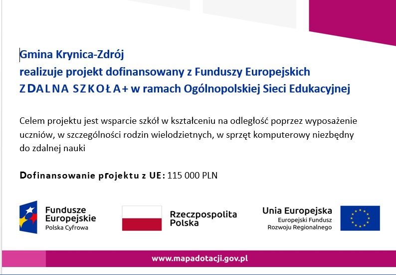 PROJEKT ”ZDALNA SZKOŁA+”