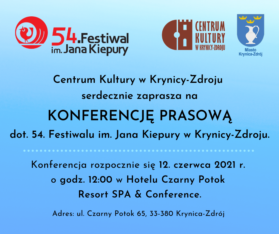Konferencja prasowa 54 Festiwalu im. Jana Kiepury w Krynicy-Zdroju