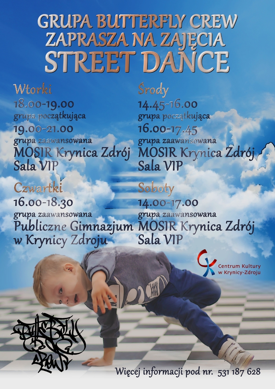 Grupa BUTTERFLY CREW zaprasza za zajęcia STREET DANCE