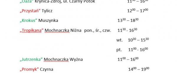 Zajęcia w świetlicach środowiskowych