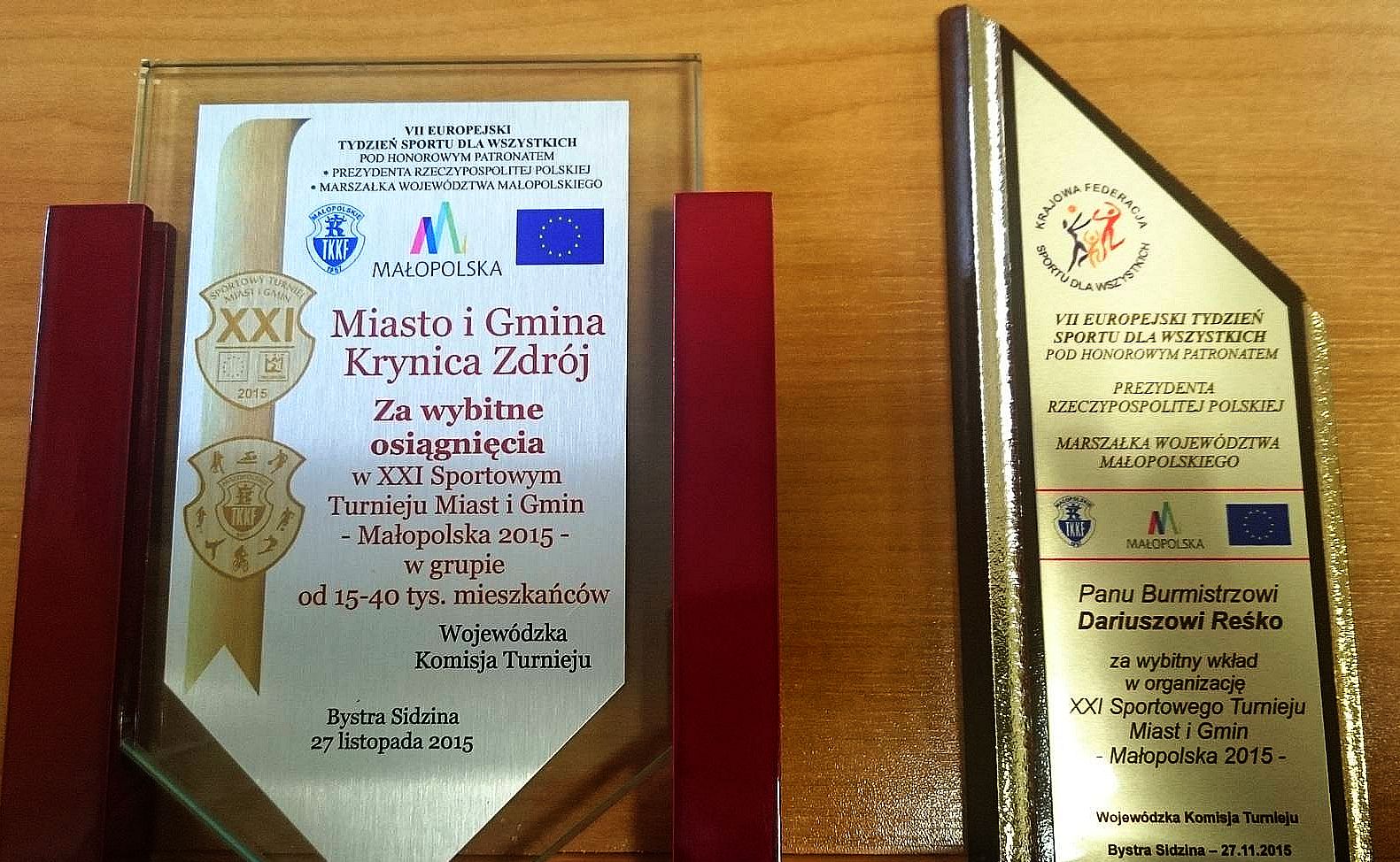 XXI edycja Sportowego Turnieju Miast i Gmin 2015 - Krynica-Zdrój z nagrodą