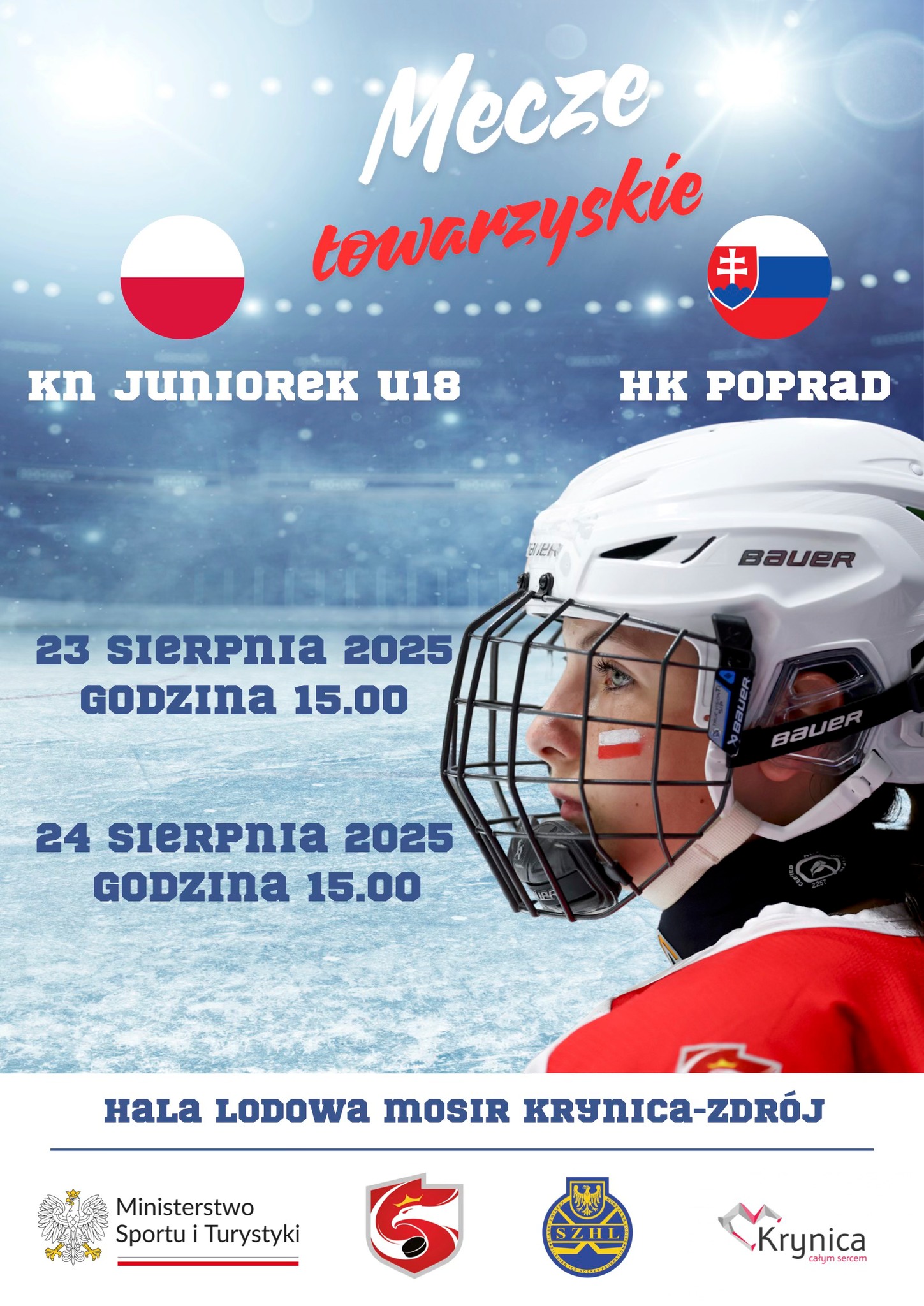 Mecze towarzyskie juniorek U-18 w hokeju na lodzie