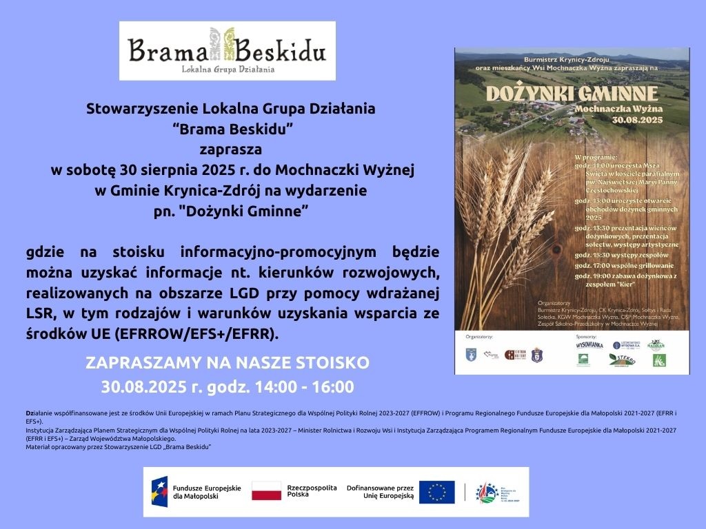 Dożynki Gminne już w tę sobotę