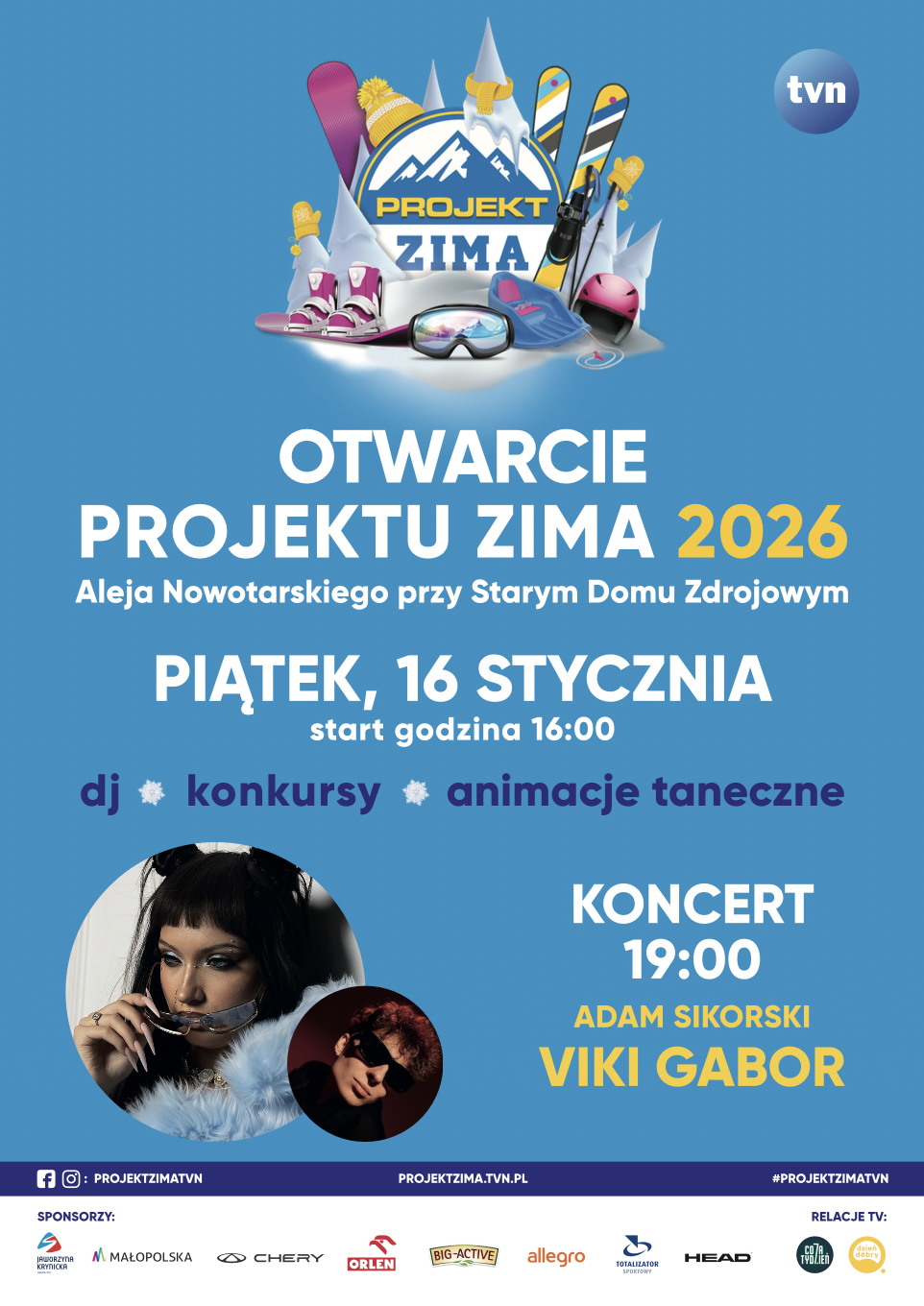 Wielkie otwarcie Projektu Zima TVN 2026  w Krynicy-Zdroju!