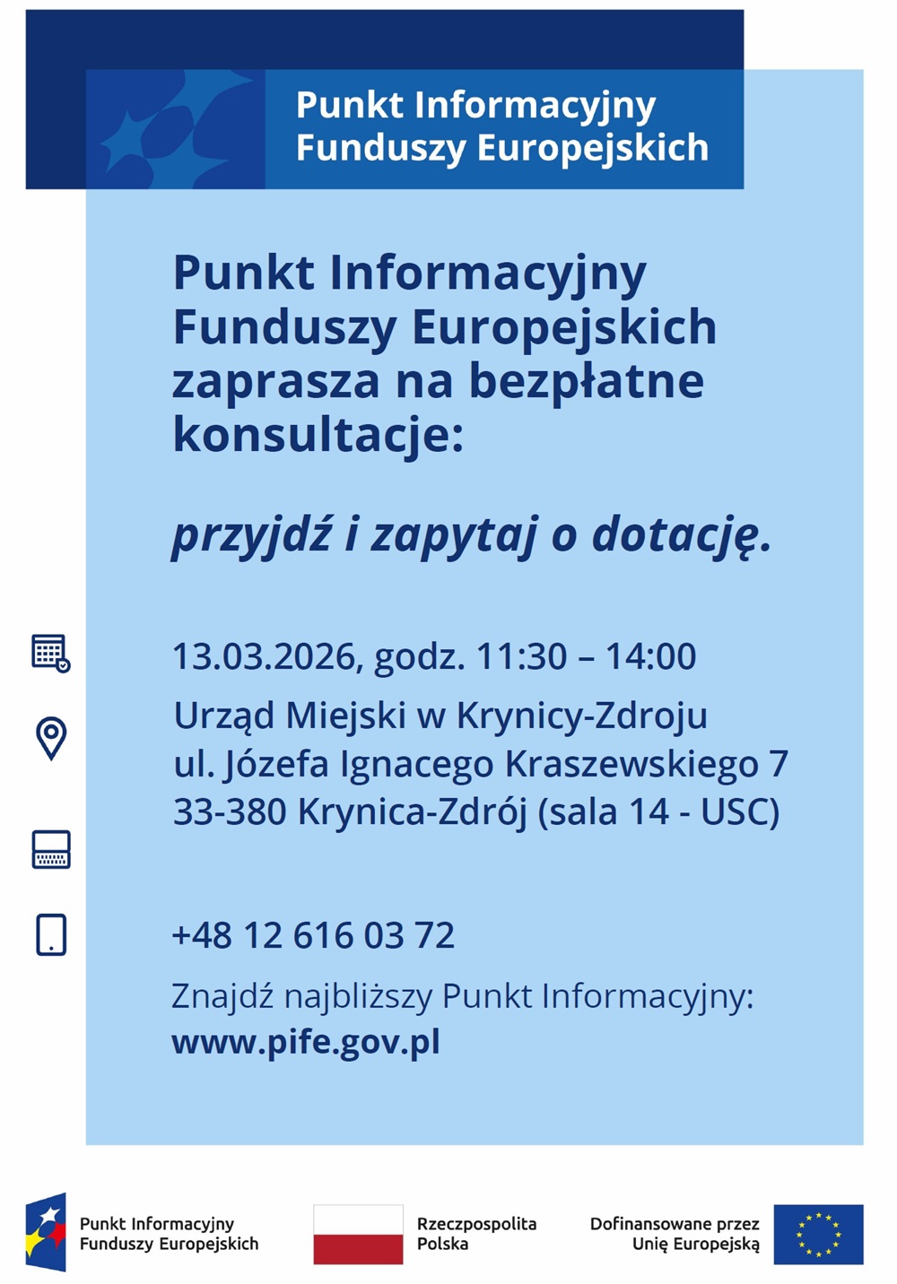 Mobilny Punkt Informacyjny dla mieszkańców gminy Krynica-Zdrój