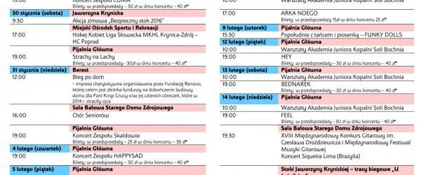 Atrakcje kulturalne 29.01-14.02