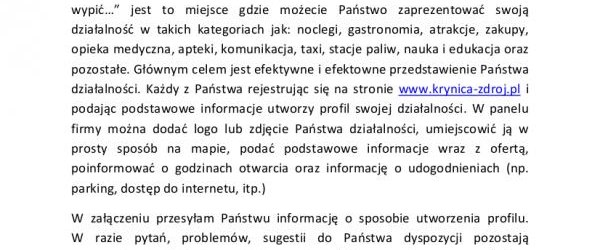 Moduł dla przedsiębiorców - pokaż swój biznes