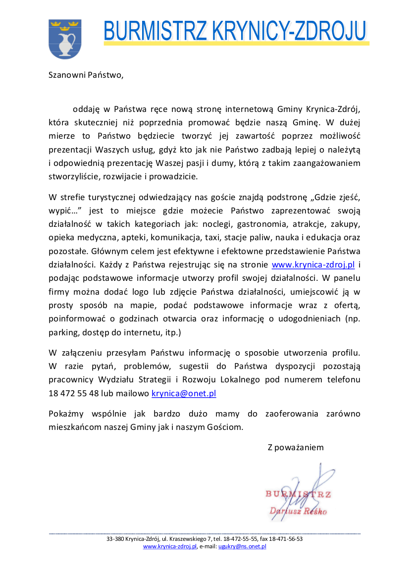 Moduł dla przedsiębiorców - pokaż swój biznes