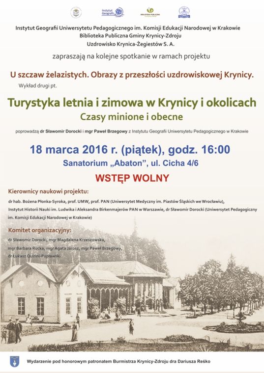 Warto posłuchać o historii krynickiego uzdrowiska