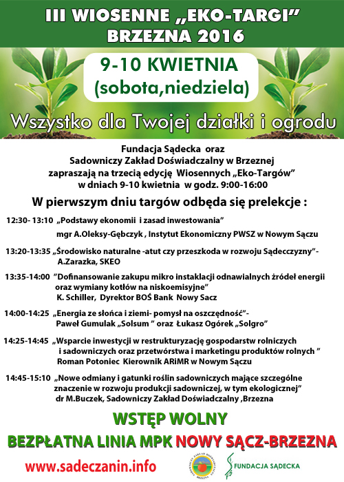 III Wiosenne „Eko-Targi” Brzezna 2016