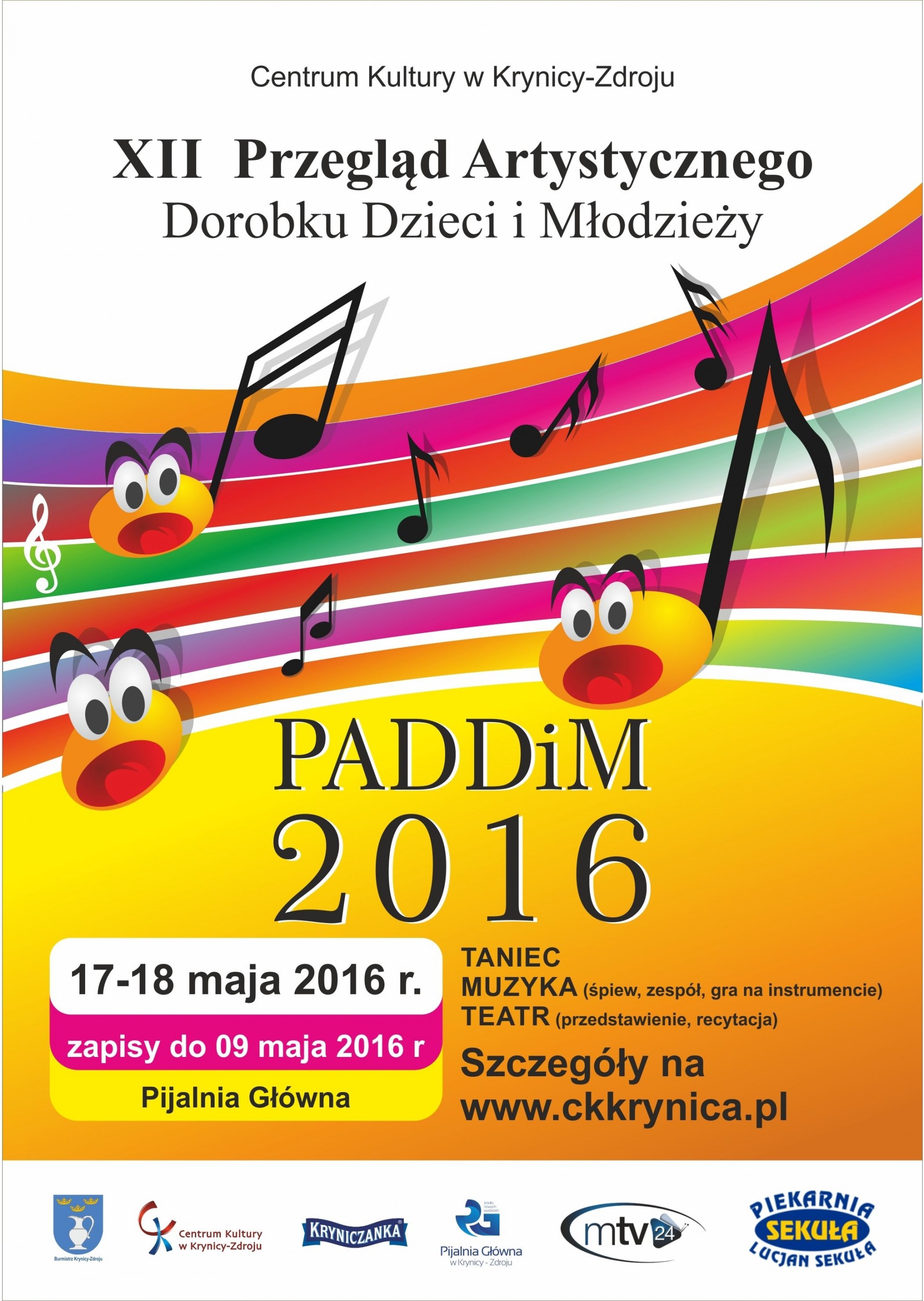XII edycja Przeglądu Artystycznego Dorobku Dzieci i Młodzieży PADDiM 2016