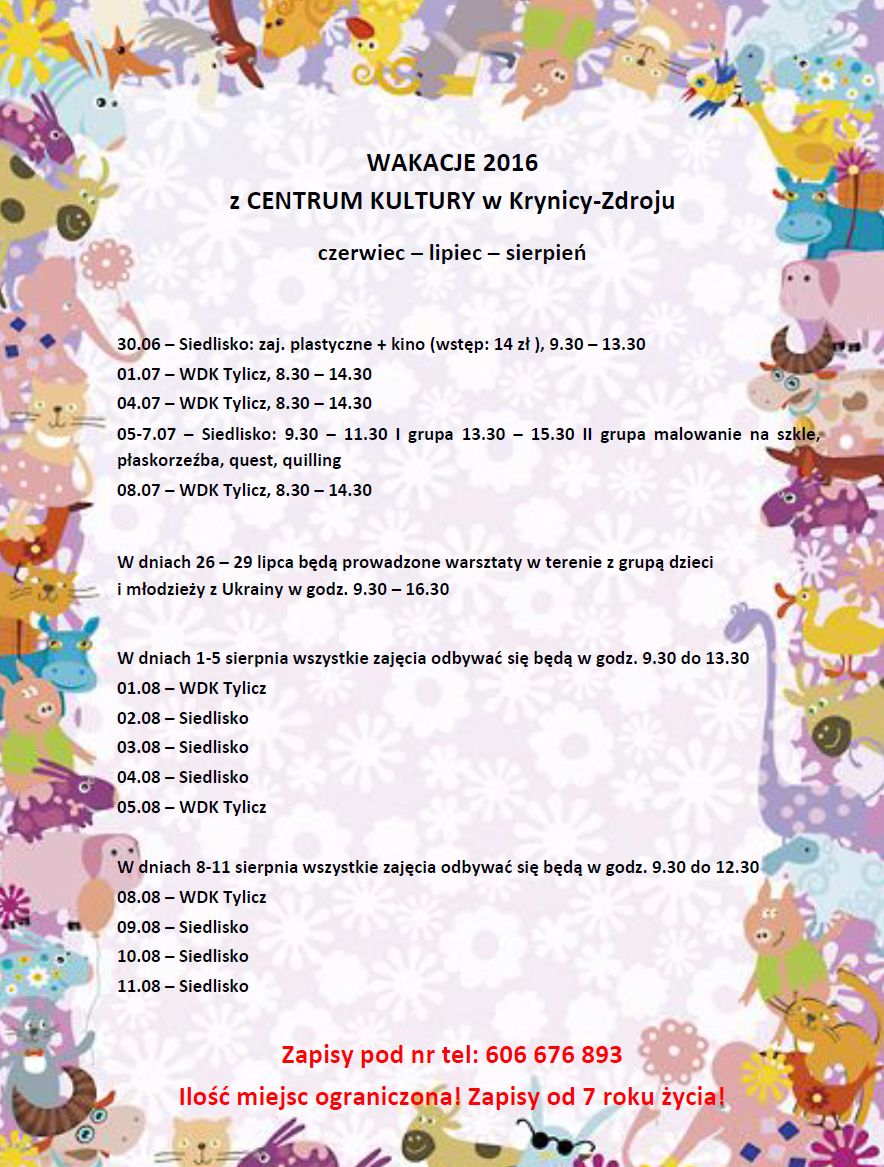 Wakacje z Centrum Kultury