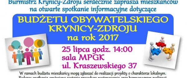 Spotkanie informacyjne ws. budżetu obywatelskiego.
