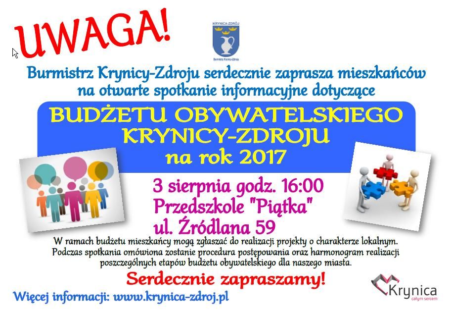 Spotkanie informacyjne ws. budżetu obywatelskiego na osiedlu Źródlana