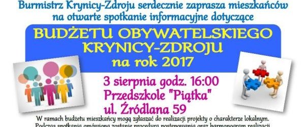 Spotkanie informacyjne ws. budżetu obywatelskiego na osiedlu Źródlana