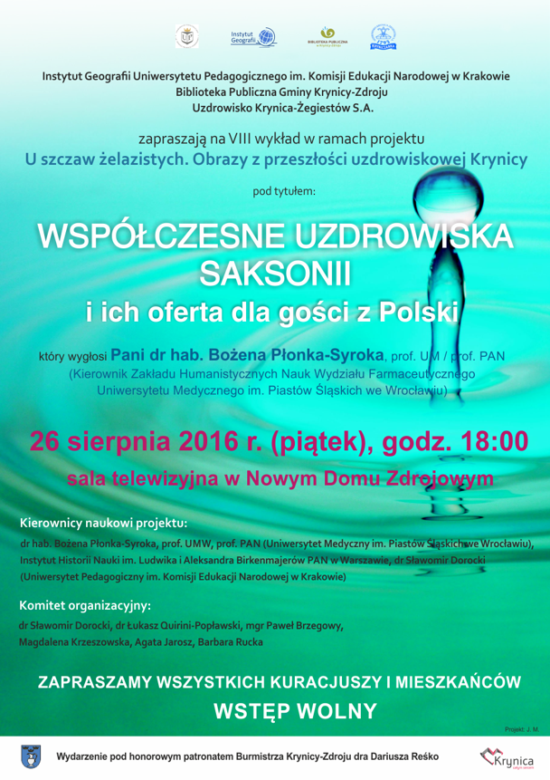 Wykład o współczesnych uzdrowiskach Saksonii